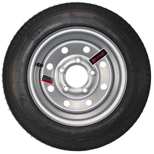 Kenda 4.80X12 Loadstar Trailer Tire LRC on 5 Bolt Silver Mod Wheel