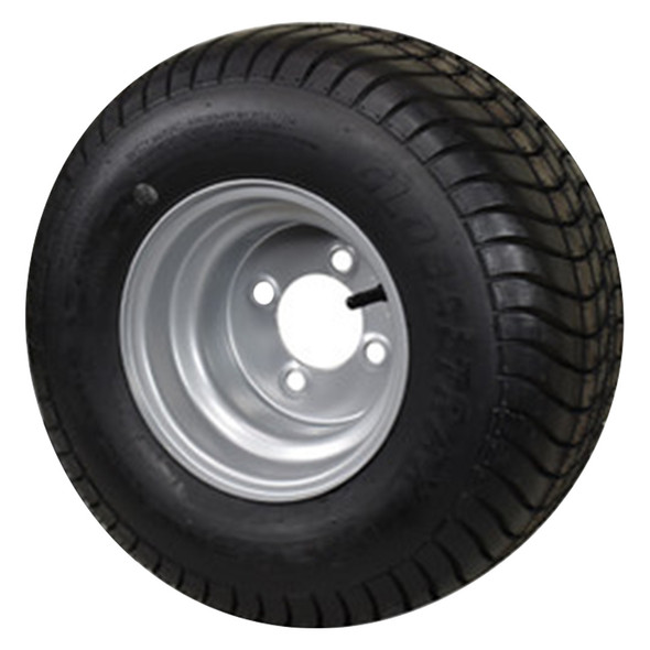 GlobalTrax 18.5x8.50-8 GlobalTrax Trailer Tire LRC on 4 Bolt Silver Wheel GlobalTrax 18.5x8.50-8 GlobalTrax Trailer Tire LRC on 4 Bolt Silver Wheel