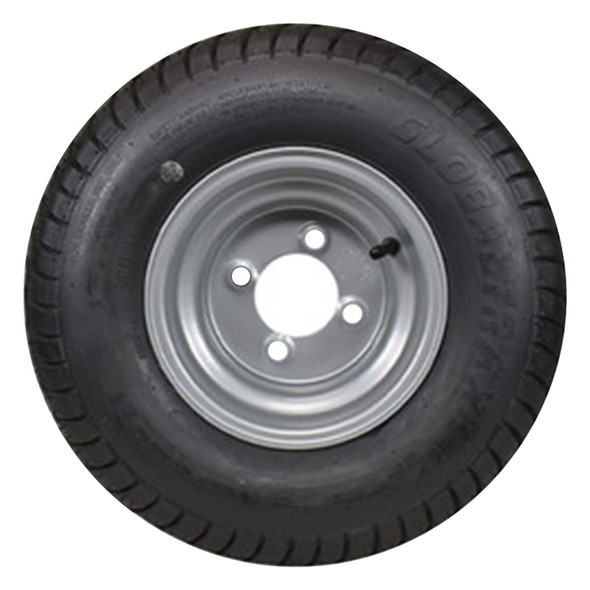 GlobalTrax 18.5x8.50-8 GlobalTrax Trailer Tire LRC on 4 Bolt Silver Wheel GlobalTrax 18.5x8.50-8 GlobalTrax Trailer Tire LRC on 4 Bolt Silver Wheel