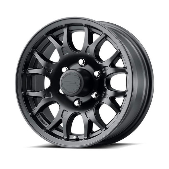 Sendel 16x6.5 6-Lug on 5.5" Aluminum T16 Trailer Wheel - Black Matte - T16-665655MB-BLEMISHED