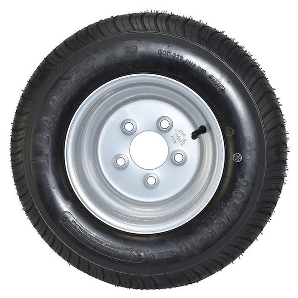 Kenda 20.5X8.00-10 Loadstar Trailer Tire LRC on 5 Bolt Silver Wheel (Road Wheel Branded Wheel)