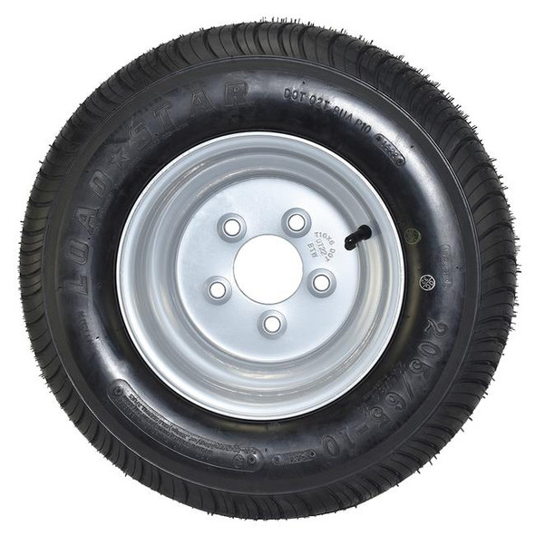 Kenda 20.5X8.00-10 Loadstar Trailer Tire LRE on 5 Bolt Silver Wheel (Road Wheel Wheels)