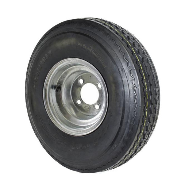 GlobalTrax 5.70x8 GlobalTrax Trailer Tire LRD on 4 Bolt Galvanized Wheel