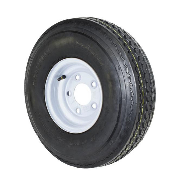 GlobalTrax 5.70x8 GlobalTrax Trailer Tire LRD on 5 Bolt White Wheel