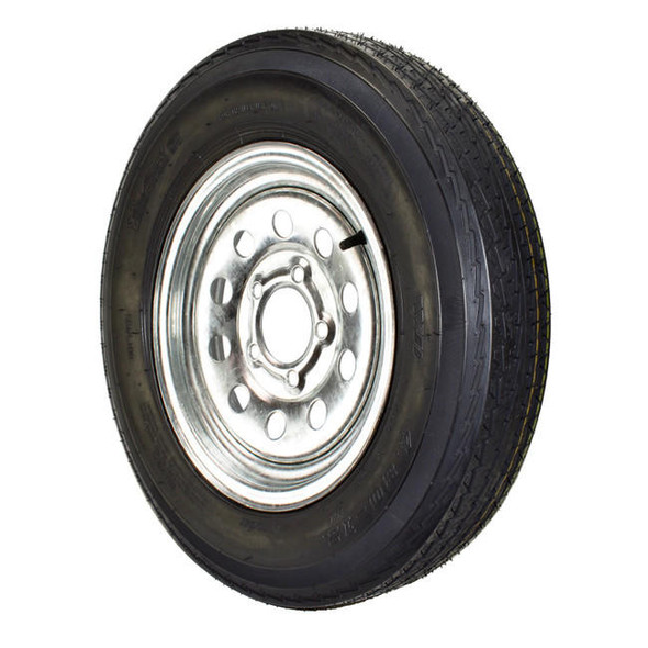 Eco-Trail 4.80x12 EcoTrail Trailer Tire LRC on 5 Bolt Galvanized Mod Wheel