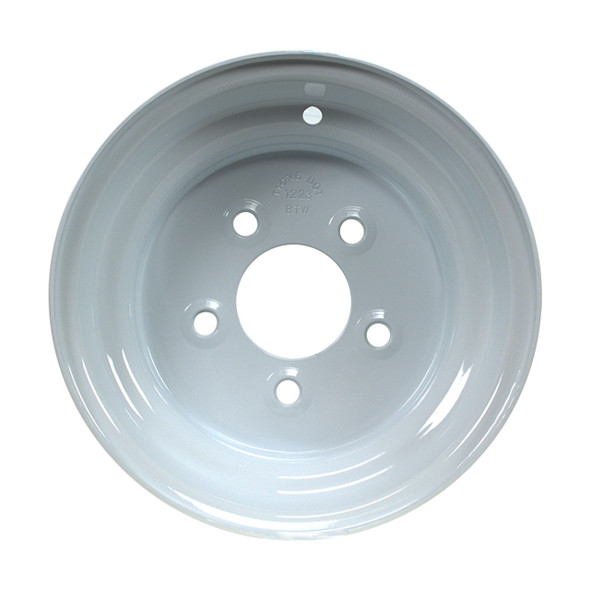 Recstuff 10X6 5-Lug on 4.5" White Bell Wheel Front View