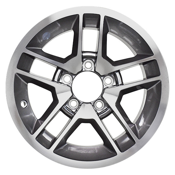 14X5.5 5-Lug on 4.5" Aluminum Series 11 Trailer Wheel - Gunmetal Inlay - 1145545G