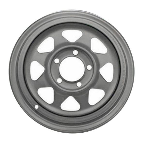 14x5.5 5-Lug on 4.5" Silver Spoke Trailer Wheel - BLEMISHED
