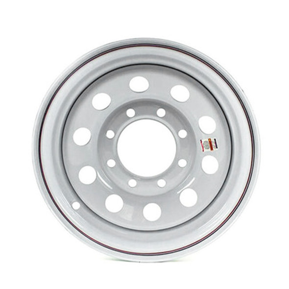 16x6 8-Lug on 6.5" White Mod Trailer Wheel - BLEMISHED