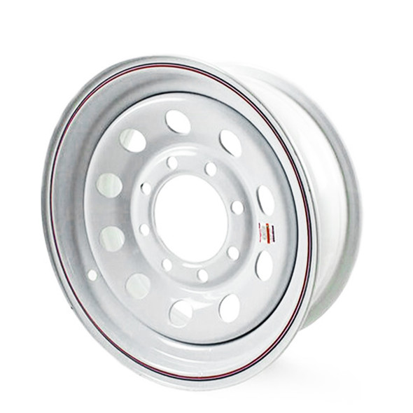 16x6 8-Lug on 6.5" White Mod Trailer Wheel - BLEMISHED