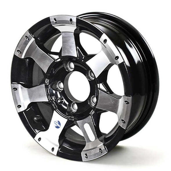 HiSpec 13X5 5-Lug on 4.5" Aluminum Series 06 Trailer Wheel - Black Inlay - 635545B