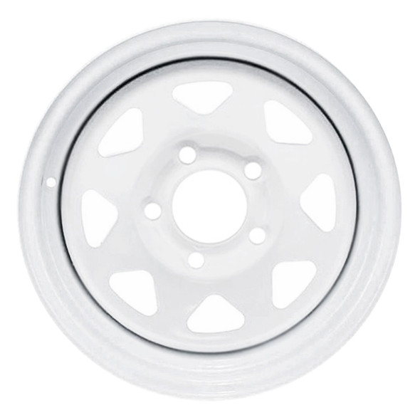 14X5.5 5-Lug on 4.5" White Spoke Trailer Wheel - SSW