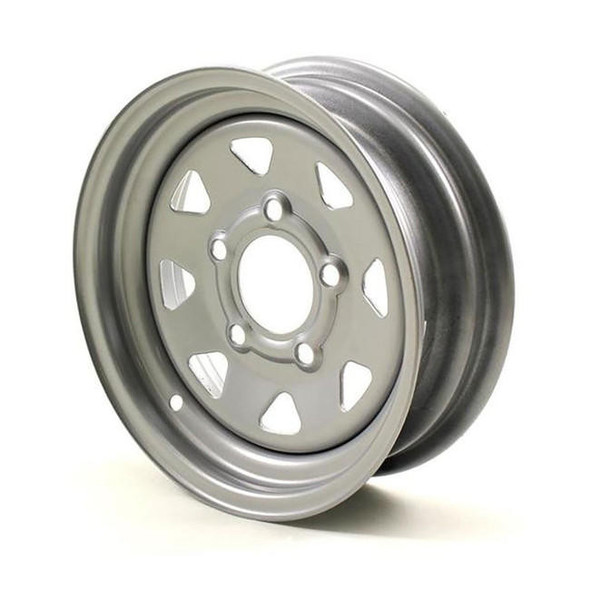 12X4 5-Lug on 4.5" Silver Spoke Trailer Wheel - (SSW)