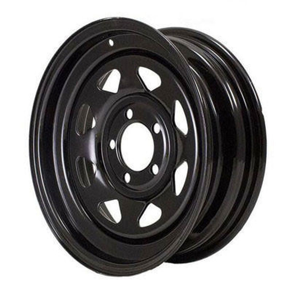 14X5.5 5-Lug on 4.5" Black Spoke Trailer Wheel - (SSW)