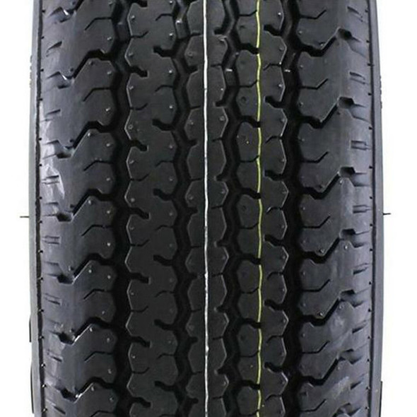 ST205/75R15 Kenda Loadstar Trailer Tire LRC on 5 Bolt Aluminum T03 Wheel - Silver Inlay