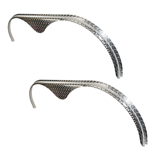 72x2 Aluminum Treadplate Tandem Axle Teardrop Fender Flare - One