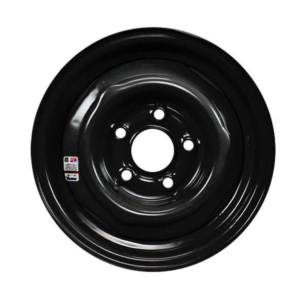 13X4.5 5-Lug on 4.5" Black Conventional Trailer Wheel