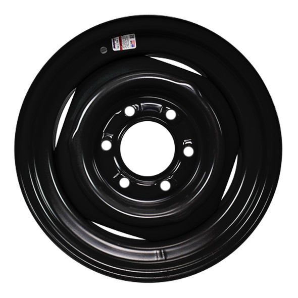 15x6 6-Lug on 5.5" Black Conventional Trailer Wheel