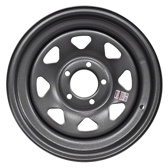 14X5.5 5-Lug on 4.5" Galvstar Galvanized Spoke Trailer Wheel - Dark Silver 14X5.5 5-Lug on 4.5" Galvstar Galvanized Spoke Trailer Wheel - Dark Silver