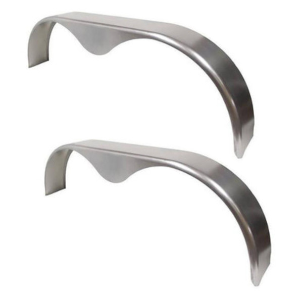 2 Pack - 72x10-3/4 Smooth Aluminum Tandem-Axle Teardrop Trailer Fenders