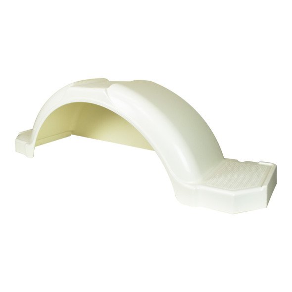 Plastic Step Trailer Fender - 40.31" - White - One Fender - BLEMISHED