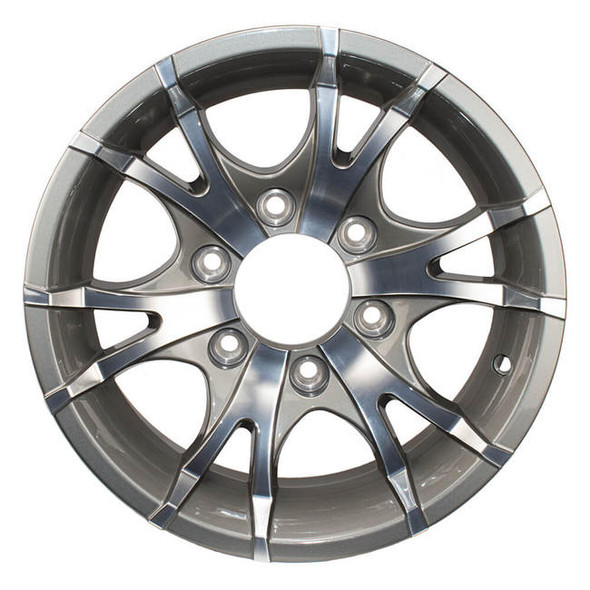 Sendel 15X6 6-Lug on 5.5" Aluminum T07 Trailer Wheel - Gunmetal - T07-56655GM