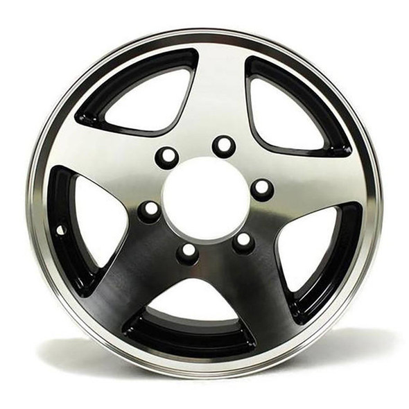 HiSpec 15X6 6-Lug on 5.5" Aluminum 5-Star Trailer Wheel - 456655B