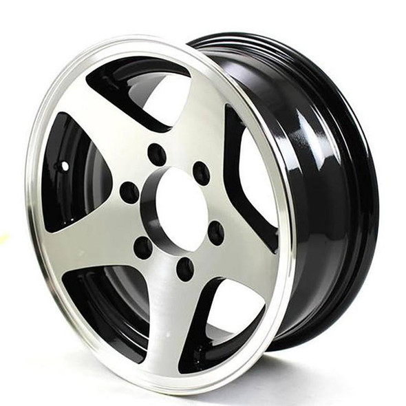 HiSpec 15X6 6-Lug on 5.5" Aluminum 5-Star Trailer Wheel - 456655B