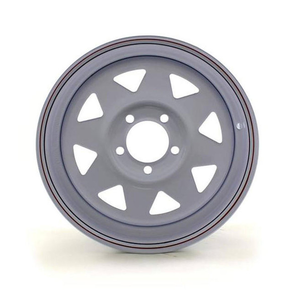 Recstuff 15X5 5-Lug on 4.5" White Spoke Trailer Wheel (JG - SELL DEX FIRST)