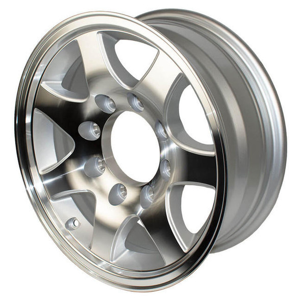 Sendel 16X6 8-Lug on 6.5" Aluminum T02 Trailer Wheel - T02-66867T