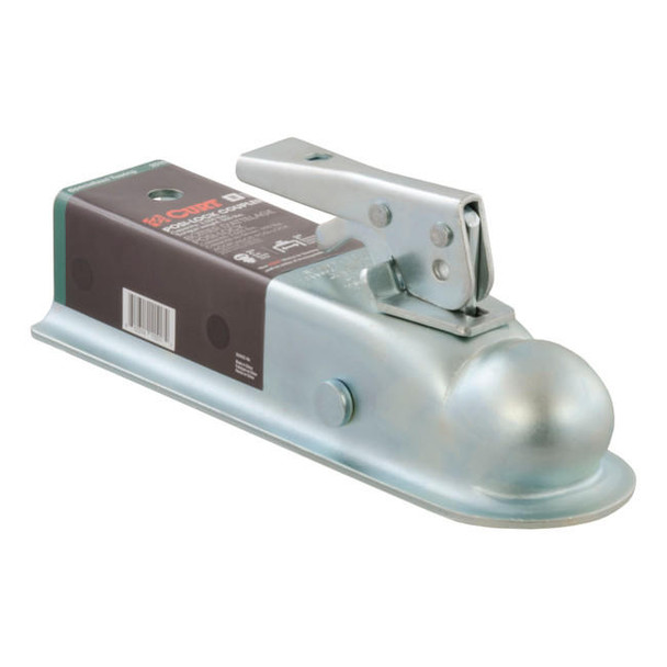 CURT Class II- Posi-Lock Coupler- Zinc Finish- 3500lbs. Gross Trailer Weight- 500lbs. Tongue Weight- 2 in. Ball- 2 in. Channel-