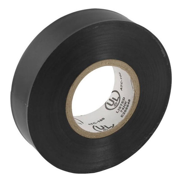 CURT Electrical Tape- Black- 7 Mil.- 0.75 in. X 60 ft.- 10 Pack-