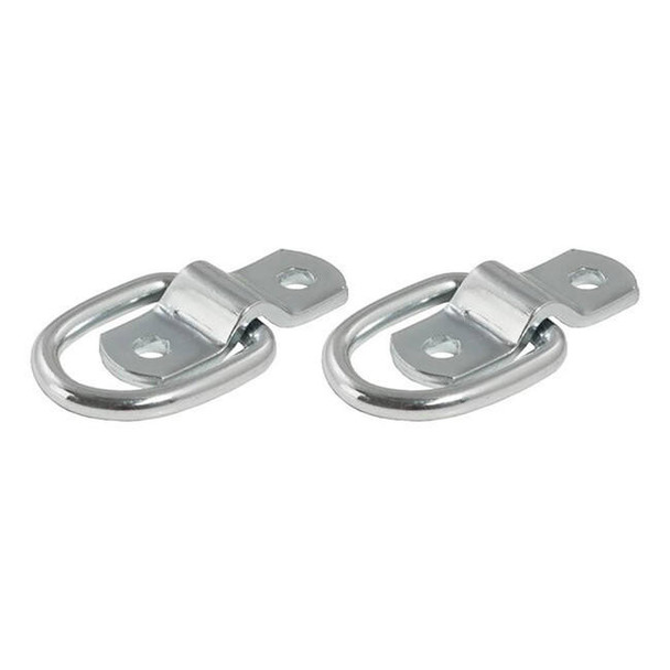 CURT D-Ring Trailer Tie Downs 1,200 Lb Cap, 10 Ga Steel - 2 Pack