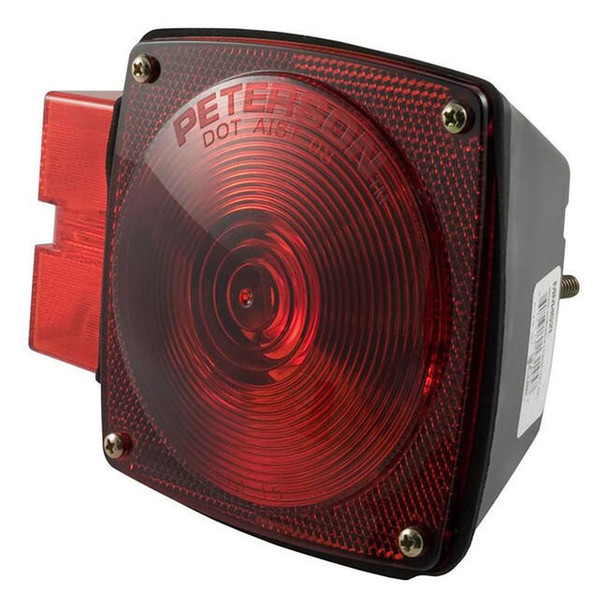 CURT Submersible Combination Light- Red- Left Side- w/License Plate Illuminator-