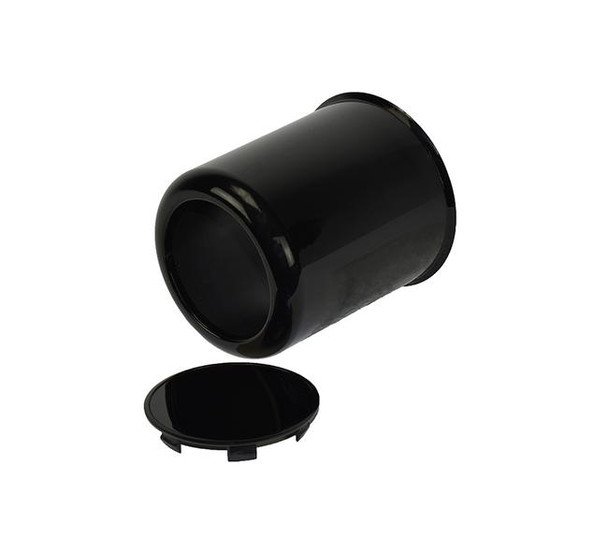 Sendel 3.75" Plastic Black Center Cap with Black Plug CCS038