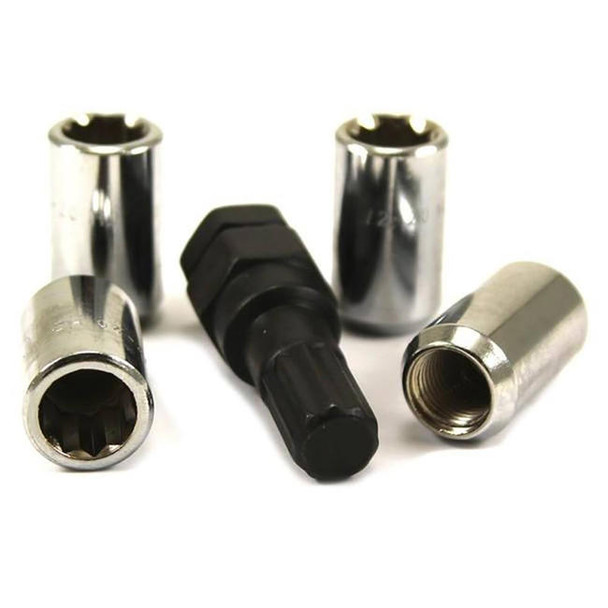 Excalibur Locking Lug Nut Set for Trailers (4 Nuts, 1 Key) 1/2" Stud