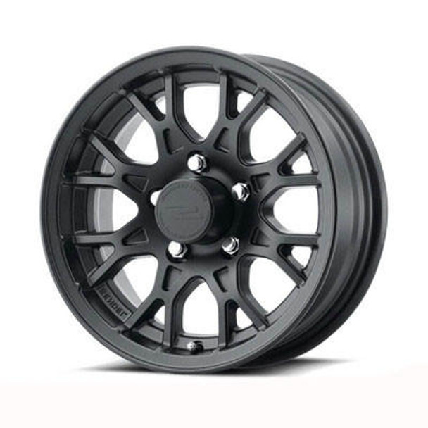 Sendel 15x6 5-Lug on 5" Aluminum T16 Trailer Wheel - Black Matte - T16-56550MB