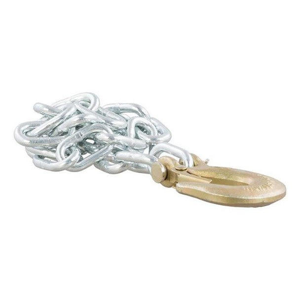 CURT Safety Chain Assembly- 7800lbs. Minimum Break Force- 43 Grade- Incl. 0.25 in. X 32 in. Chain- (1) 0.25 in. S-Hook[J-90]-