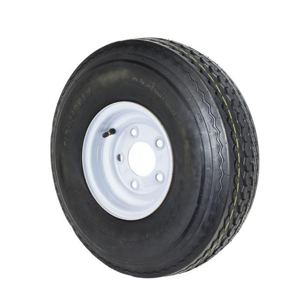 Kenda 5.70x8 Loadstar Trailer Tire LRD on 5 Bolt White Wheel