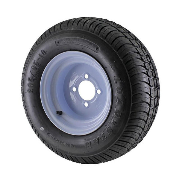 Kenda 20.5X8.00-10 Loadstar Trailer Tire LRD on 4 Bolt White Wheel-RW