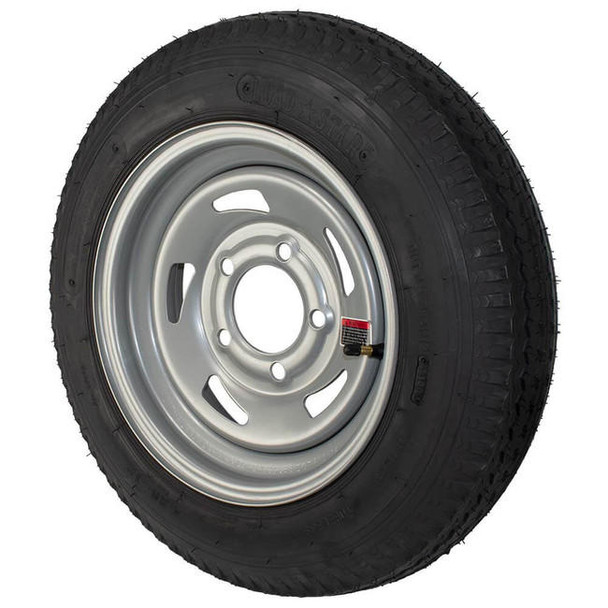 Kenda 4.80x12 Loadstar Trailer Tire LRC on 5 Bolt Silver Blade Wheel