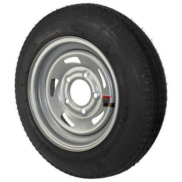 Kenda 4.80x12 Loadstar Trailer Tire LRB on 5 Bolt Silver Blade Wheel