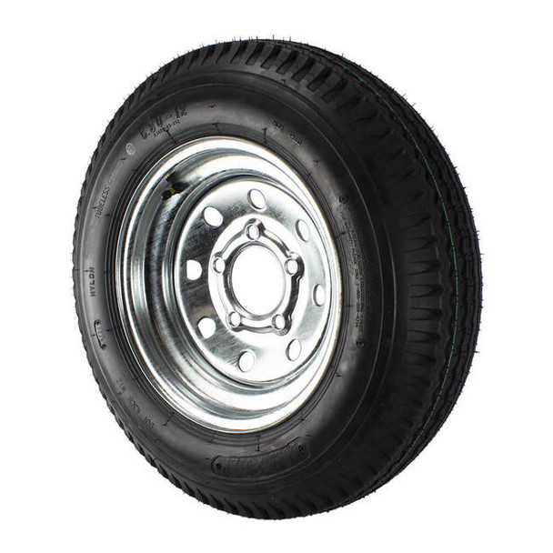 Kenda 5.30X12 Loadstar Trailer Tire LRC on 5 Bolt Galvanized Mod Wheel