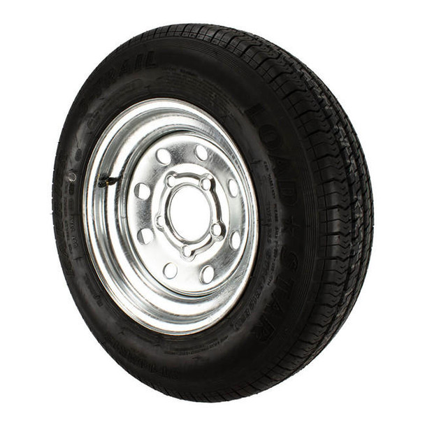 Kenda ST145/R12 Loadstar Trailer Tire LRD on 5 Bolt Galvanized Mod Wheel