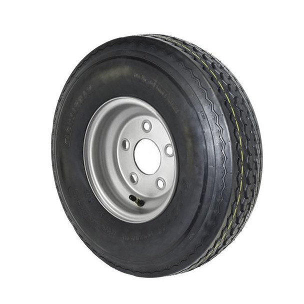 GlobalTrax 5.70x8 GlobalTrax Trailer Tire LRC on 5 Bolt Silver Wheel