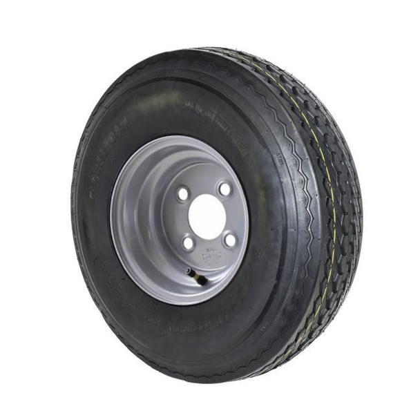 GlobalTrax 5.70x8 GlobalTrax Trailer Tire LRC on 4 Bolt Silver Wheel