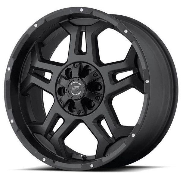 Sendel 17X9 5-Lug on 4.5" Aluminum S37 Trailer Wheel - Black - +10 Offset - S37-79657310BM