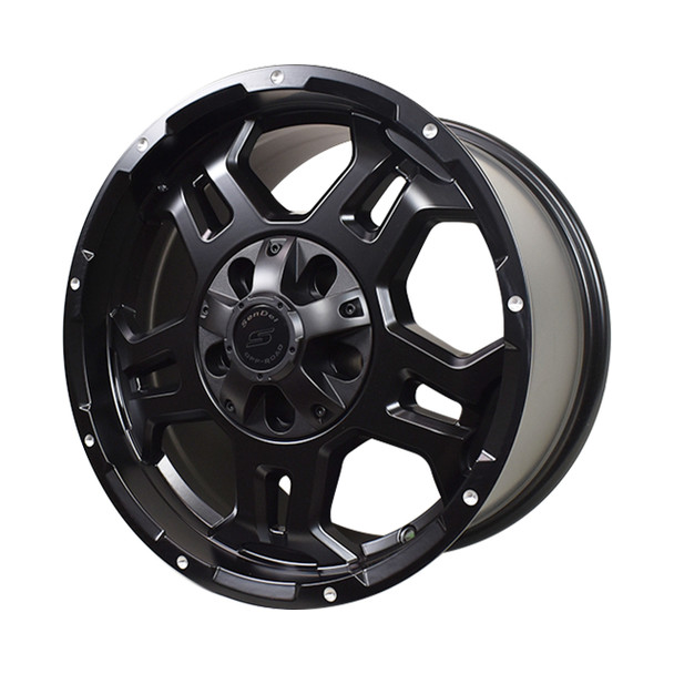 17X9 5-Lug on 4.5" Aluminum S37 Trailer Wheel - Black - +10 Offset - S37-79657310BM
