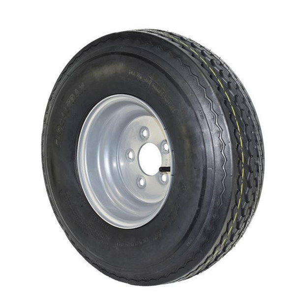 GlobalTrax 5.70x8 GlobalTrax Trailer Tire LRD on 5 Bolt Silver Wheel