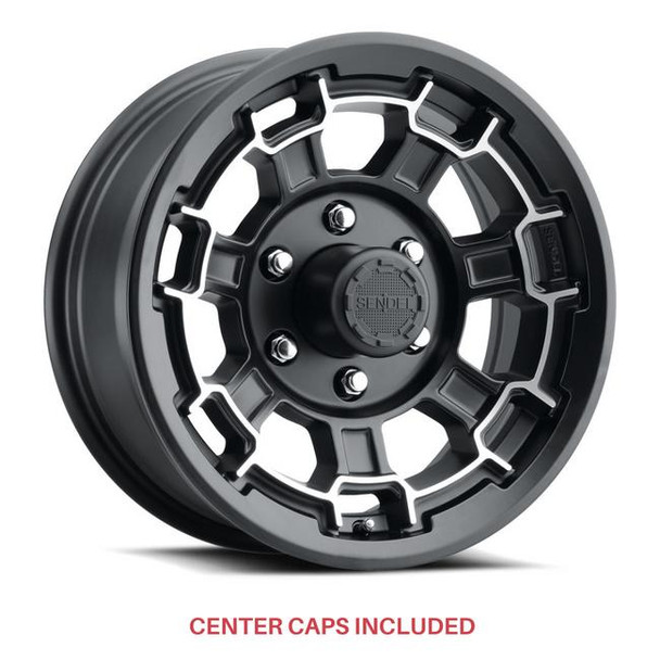 Sendel 15X6 6-Lug on 5.5" Aluminum T18 - Matte Black Machined Lip - T18-56655MBML